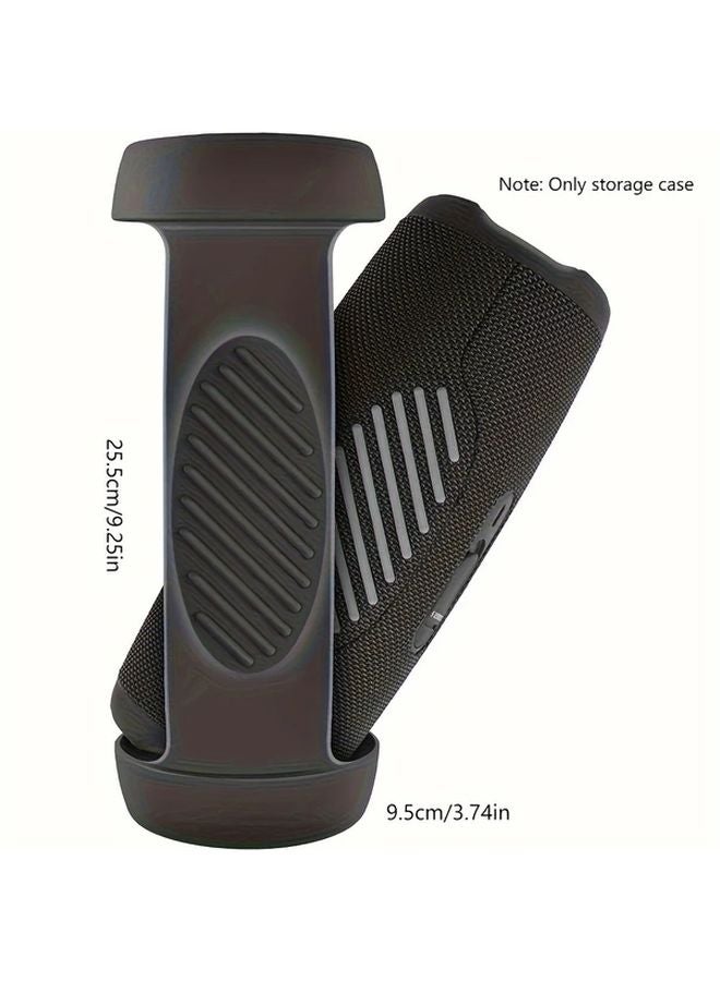 JBL Charge 5 Protective Case Cover Black Heavy Duty Soft Gel with Shoulder Strap - Image 2